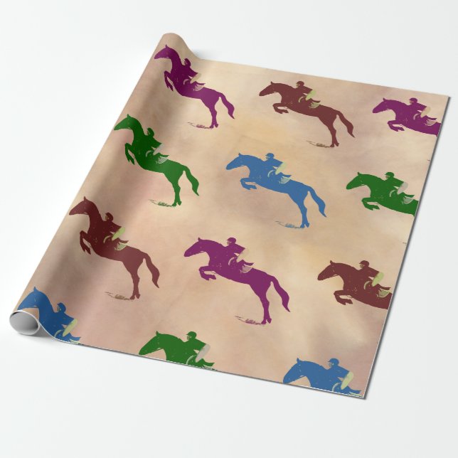 Horse Jumper Wrapping Paper (Unrolled)