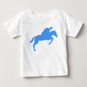 Horse Jumping - Baby Blue T-Shirt