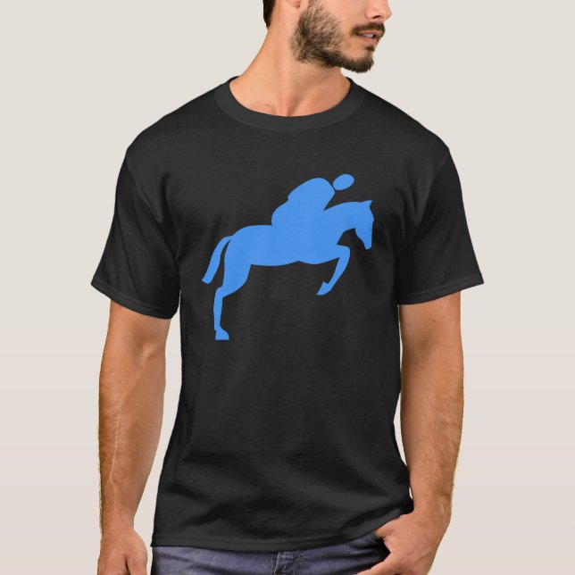 Horse Jumping - Baby Blue T-Shirt (Front)
