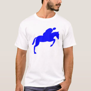 Horse Jumping - Blue T-Shirt