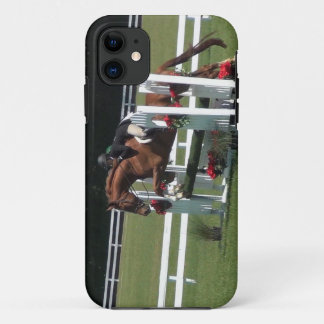 horse jumping, derby horse iPhone 11 case