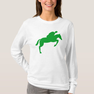 Horse Jumping - Grass Green T-Shirt
