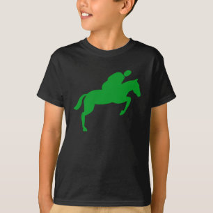 Horse Jumping - Grass Green T-Shirt