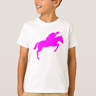 Horse Jumping - Magenta T-Shirt