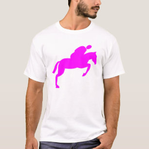 Horse Jumping - Magenta T-Shirt