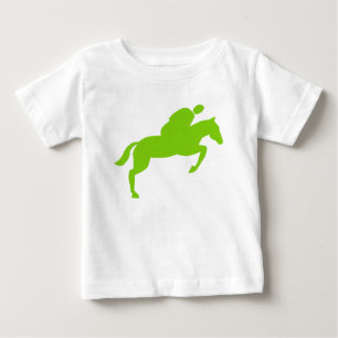 Horse Jumping - Martian Green Baby T-Shirt