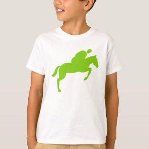Horse Jumping - Martian Green T-Shirt