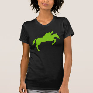 Horse Jumping - Martian Green T-Shirt