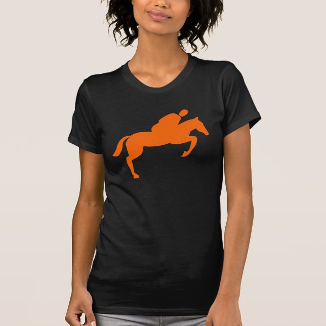 Horse Jumping - Orange T-Shirt (Front)