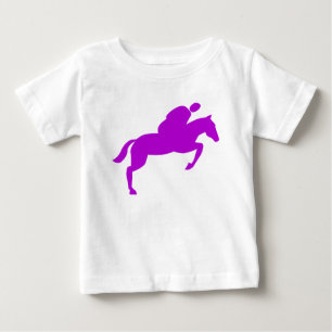 Horse Jumping - Purple Baby T-Shirt