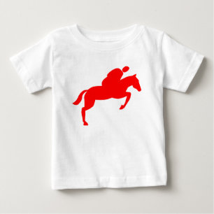 Horse Jumping - Red Baby T-Shirt