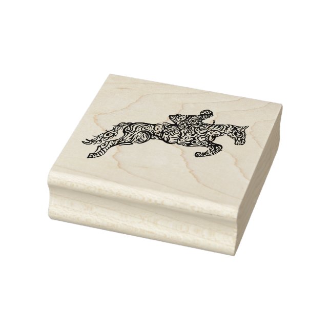 Horse Jumping Rubber Stamp (Stamp)