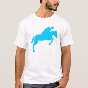 Horse Jumping - Sky Blue T-Shirt