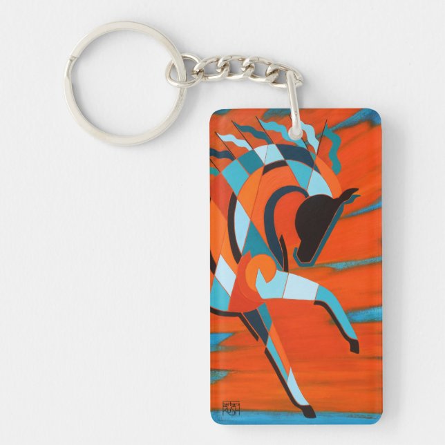 Horse Key Chain, SunDancer at Sunrise in the East Key Ring (Front)