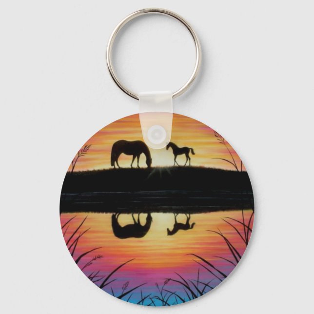 horse keychain - reflection (Front)