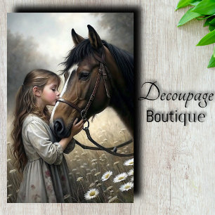 Horse Kiss Decoupage Tissue Paper