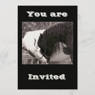 horse kiss Invitations