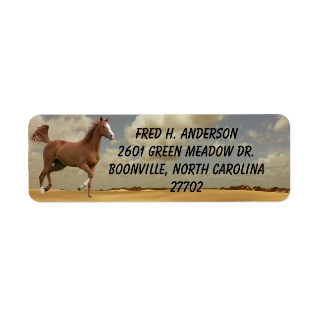 HORSE LABEL (Front)