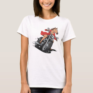 Horse Lady Motorcycle T-Shirt