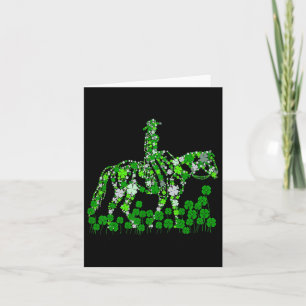 Horse Lady Shamrock Horseback Riding Equestrian Pa Card