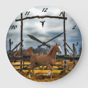 HORSE LARGE CLOCK