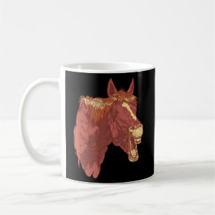 Horse Laughing Teeth Face Horse Silhouette Riding Coffee Mug