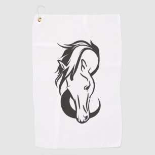 Horse Logo Golf Towel