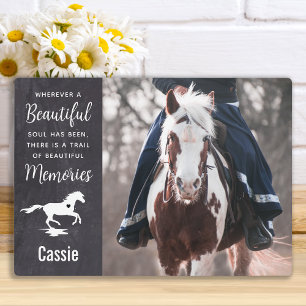Horse Loss Photo Keepsake Pet Quote Horse Memorial Plaque