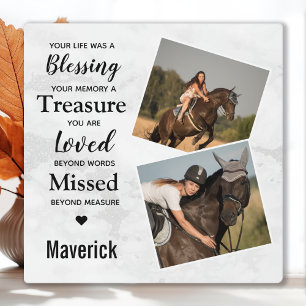 Horse Loss Sympathy Quote Photo Pet Horse Memorial Plaque