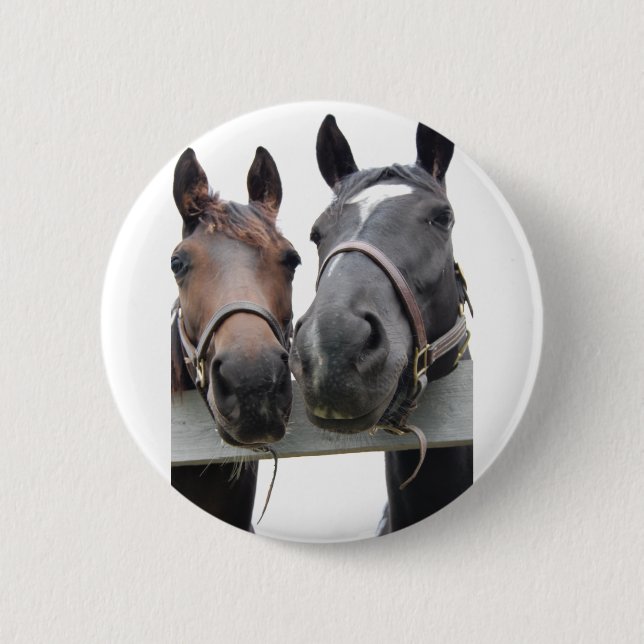 Horse-Love 6 Cm Round Badge (Front)