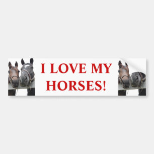 Horse-Love Bumper Sticker