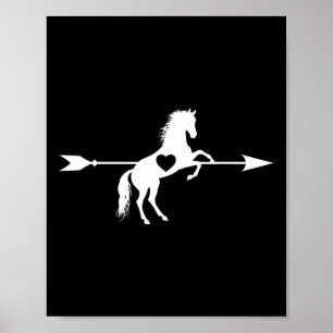 Horse Love Cupid Arrow Horse Heart Horses Lover Eq Poster