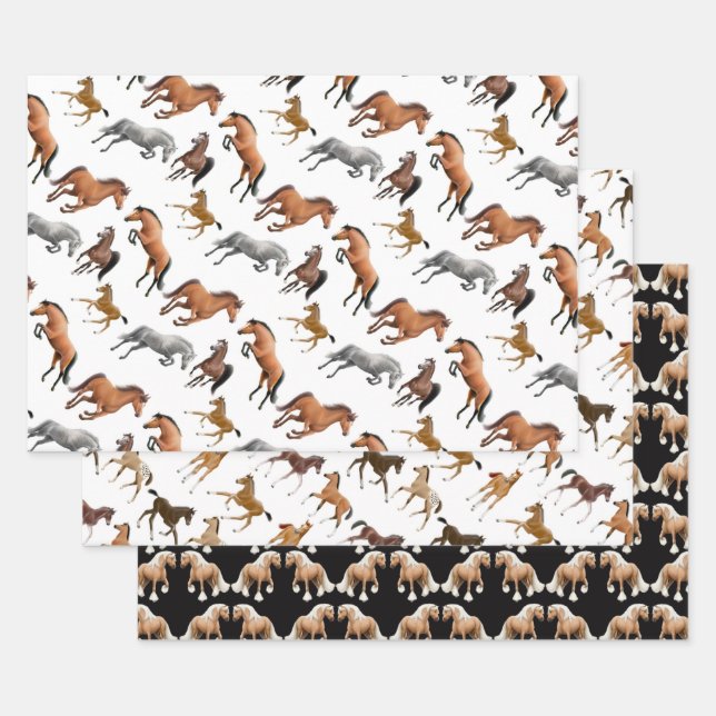 Horse Love Equestrian Wrapping Paper (Set)