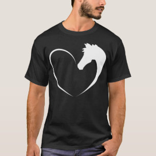 Horse Love Heart Horse T children riders school  T-Shirt