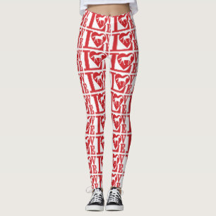Horse Love Heart Leggings