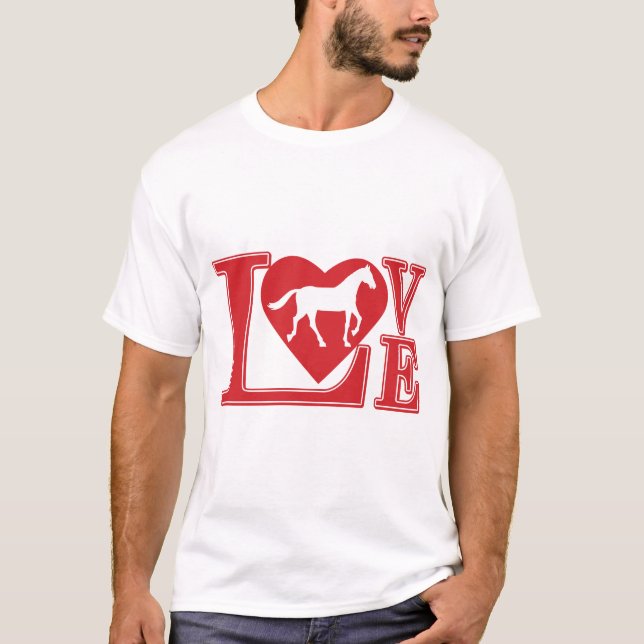 Horse Love Heart T-Shirt (Front)