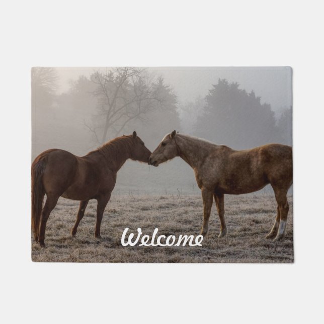 Horse Love Welcome Doormat (Front)