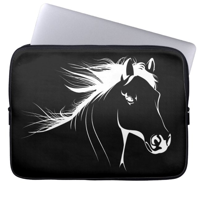 Horse Lover Beautiful Horse Sketch Laptop Sleeve (Front)