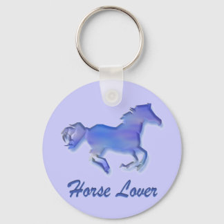 Horse Lover Blue Key Ring