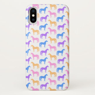 Horse Lover Colorful Equestrian Rider iPhone X Case