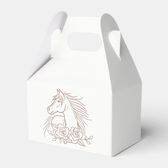Horse Lover Country Wedding Western Rustic Pony Favour Box (Front Side)