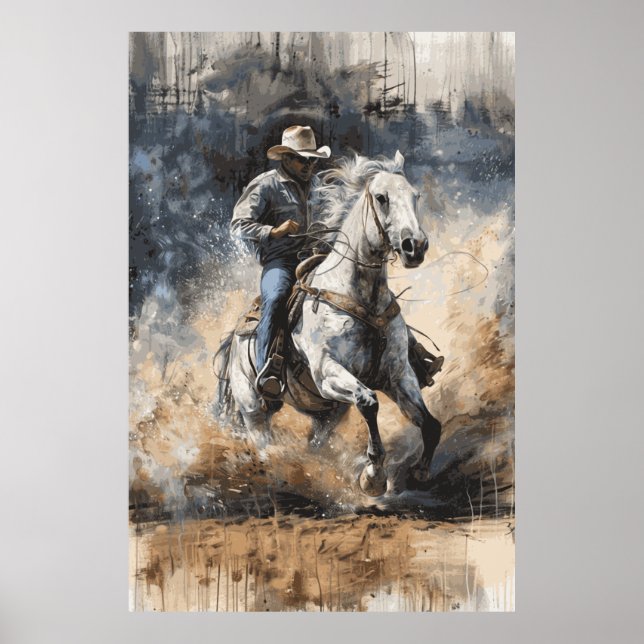 Horse Lover Cowboy Western Art Poster (Front)