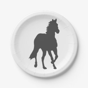 Horse Lover Cowgirl Cowboy Farm Country Western Paper Plate