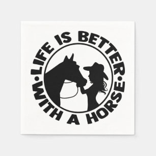 Horse Lover Cowgirl Princess Cowboy Pony Napkin
