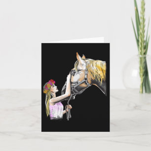 Horse Lover Cowgirl Rodeo Horseback Riding Equestr Card