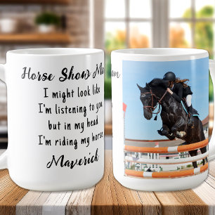 Horse Lover Custom Photo Horse Riding Coffee Mug
