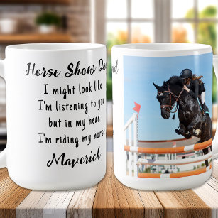 Horse Lover Equestrian Gift Funny Custom Photo Coffee Mug