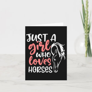 Horse Lover Equestrian Horseback Riding Girls West Card