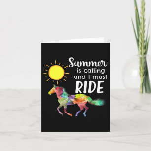 Horse Lover Equestrian Horseback Riding Summer Vac Card