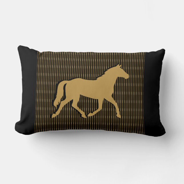 Horse Lover Equestrian Lumbar Cushion (Front)